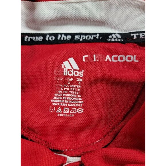 Arkansas Razorbacks Performance Polo Shirt Adult Large Red Adidas Climacool Mens - Picture 6 of 8